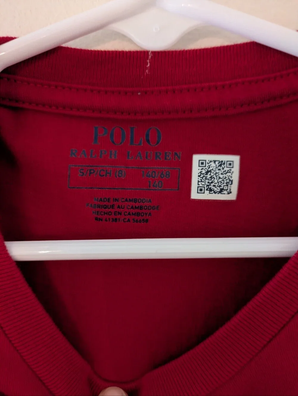 Ralph Lauren Red Polo Bear Graphic Long Sleeve Holiday Shirt ~ Sz 8
